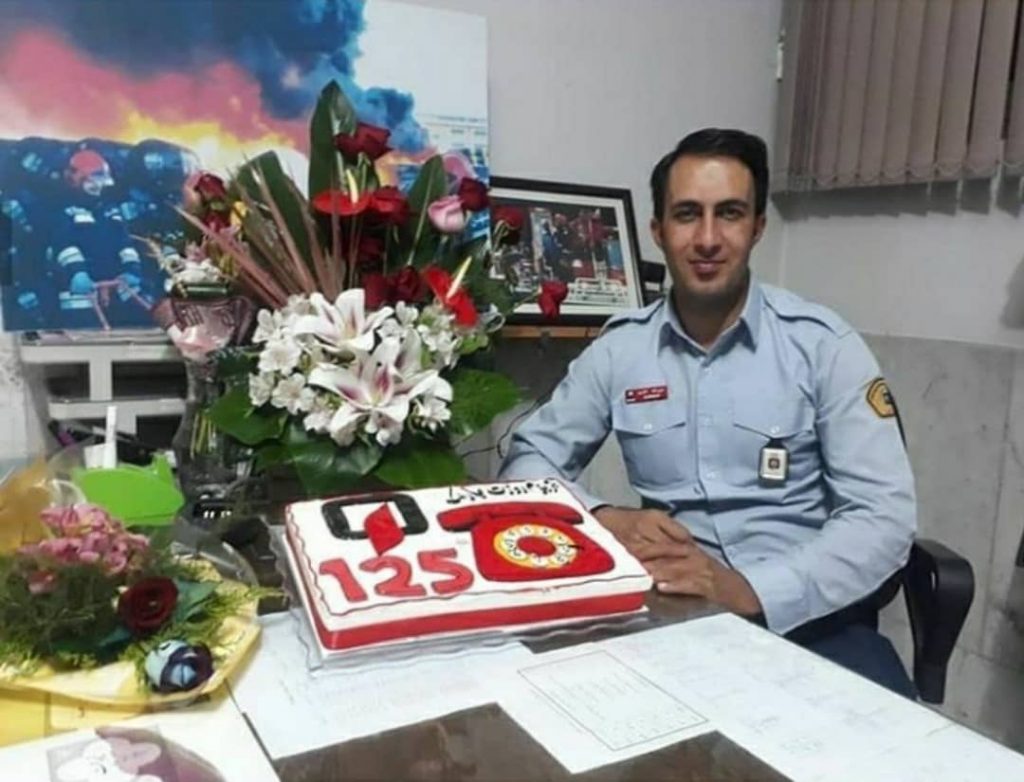 پیام تسلیت رئیس آتش نشانی اسلامشهر به مناسبت شهادت آتش نشان مجتبی اکبری