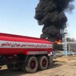 اعزام تیم‌های عملیاتی و خودروهای پشتیبانی آتش نشانی اسلامشهر به پالایشگاه شهید تندگویان
